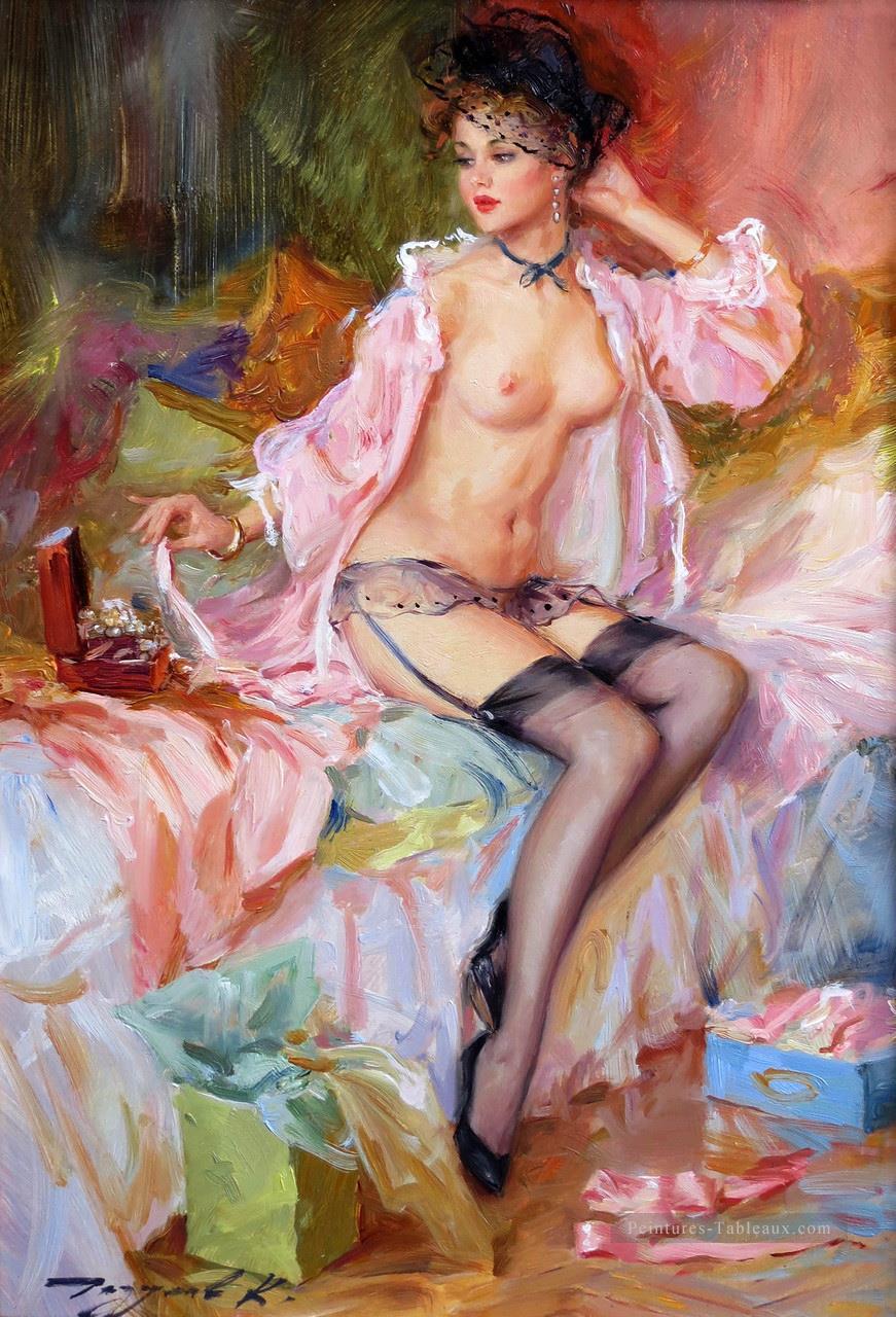 Belle femme KR 040 Impressionist Peintures à l'huile